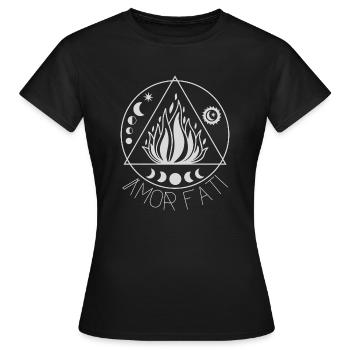 Amor Fati - Women's T-Shirt - black - Front - AI Model Female 172 dark (172cm)