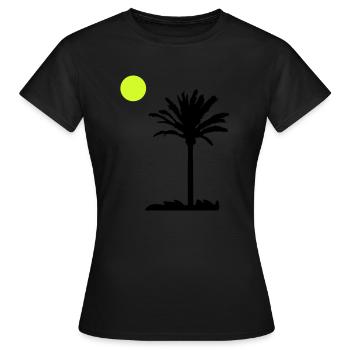 palmier - T-shirt Femme - noir - Devant - AI Model Female 172 dark (172cm)