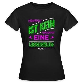 geburtstagsgeschenkidee bday veganer gesundheit - Frauen T-Shirt - Schwarz - Vorne - AI Model Female 172 dark (172cm)