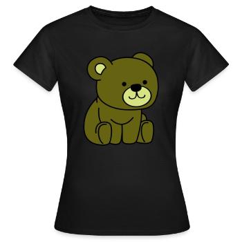 nounours - T-shirt Femme - noir - Devant - AI Model Female 172 dark (172cm)