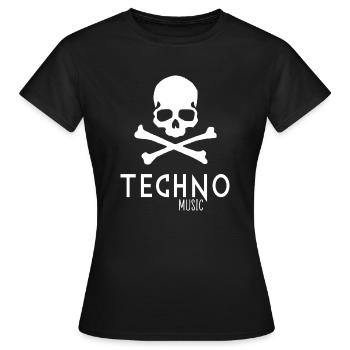 Musique techno - T-shirt Femme - noir - Devant - AI Model Female 172 dark (172cm)