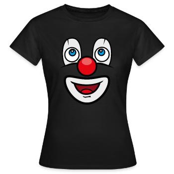 Karnevalskostüm Fasching Kostüm Lustige Clown - Frauen T-Shirt - Schwarz - Vorne - AI Model Female 172 dark (172cm)