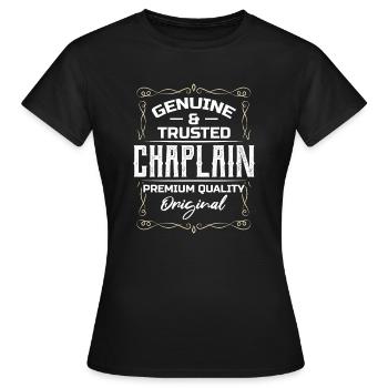 Genuine And Trusted Chaplain Premium Quality - Women's T-Shirt - black - Front - AI Model Female 172 dark (172cm)