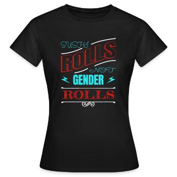 bans activists feminine grl pwr love women equal - Frauen T-Shirt - Schwarz - Vorne - AI Model Female 172 dark (172cm)