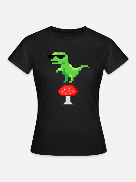 Cooler kleiner Dino - Frauen T-Shirt - Schwarz