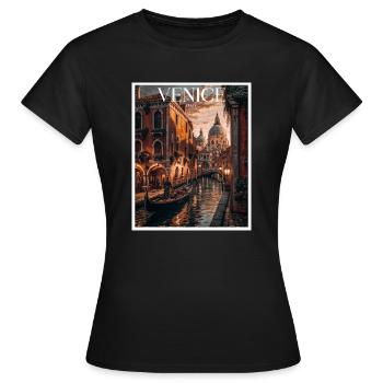 Venise - T-shirt Femme - noir - Devant - AI Model Female 172 dark (172cm)