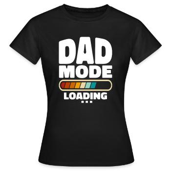 Lustiger Dad-Modus Loading Zitat Bester Vater aller Zeiten - Frauen T-Shirt - Schwarz - Vorne - AI Model Female 172 dark (172cm)