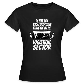 1266 fonction administrative lettres blanches - T-shirt Femme - noir - Devant - AI Model Female 172 dark (172cm)