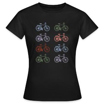 Trekking Bikes - Women's T-Shirt - black - Front - AI Model Female 172 dark (172cm)