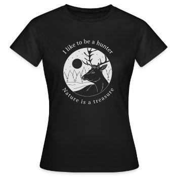 Hunter - Women's T-Shirt - black - Front - AI Model Female 172 dark (172cm)