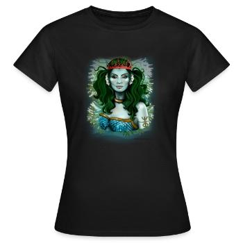 Déesse Thalassa - T-shirt Femme - noir - Devant - AI Model Female 172 dark (172cm)