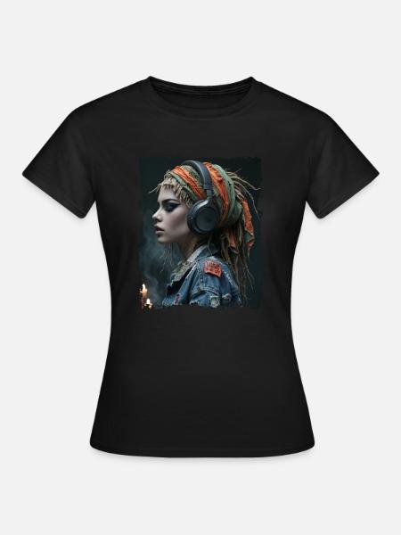 Musik ist mein Leben - Frauen T-Shirt - Schwarz