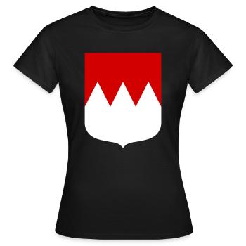 Franconie - T-shirt Femme - noir - Devant - AI Model Female 172 dark (172cm)