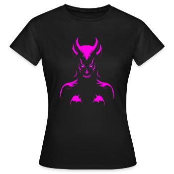 Démon rose - T-shirt Femme - noir - Devant - AI Model Female 172 dark (172cm)