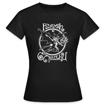 Black Cthulhu - T-shirt Femme - noir - Devant - AI Model Female 172 dark (172cm)