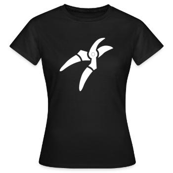 Schere - Frauen T-Shirt - Schwarz - Vorne - AI Model Female 172 dark (172cm)