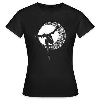 Lune de dentelle - T-shirt Femme - noir - Devant - AI Model Female 172 dark (172cm)