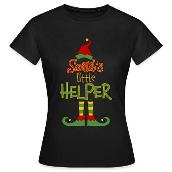 Christmas Santa ́s little Helper - Women's T-Shirt - black - Front - AI Model Female 172 dark (172cm)