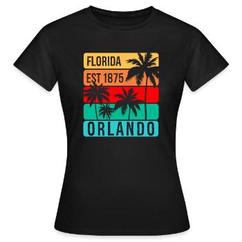 Orlando Florida - Frauen T-Shirt - Schwarz - Vorne - AI Model Female 172 dark (172cm)