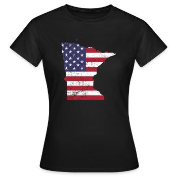 Minnesota - T-shirt Femme - noir - Devant - AI Model Female 172 dark (172cm)