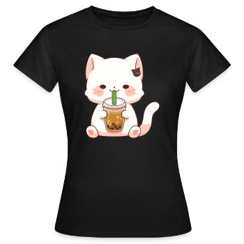 Chat mignon #2 - T-shirt Femme - noir - Devant - AI Model Female 172 dark (172cm)