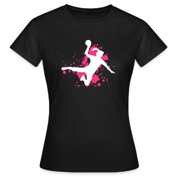 handball - T-shirt Femme - noir - Devant - AI Model Female 172 dark (172cm)