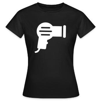 sèche-cheveux - T-shirt Femme - noir - Devant - AI Model Female 172 dark (172cm)