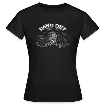Hang out Fledermaus - Frauen T-Shirt - Schwarz - Vorne - AI Model Female 172 dark (172cm)