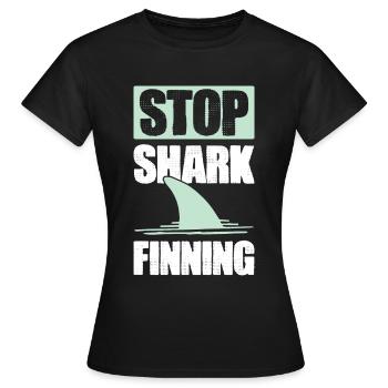 Animal welfare Sharks - Women's T-Shirt - black - Front - AI Model Female 172 dark (172cm)