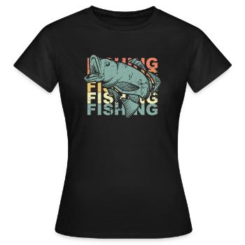Pêche pêche - T-shirt Femme - noir - Devant - AI Model Female 172 dark (172cm)
