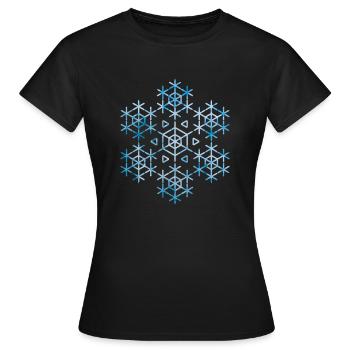 flocon de neige - T-shirt Femme - noir - Devant - AI Model Female 172 dark (172cm)