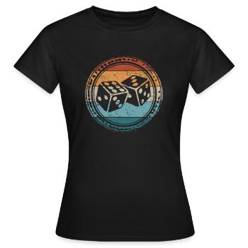Cube rétro - T-shirt Femme - noir - Devant - AI Model Female 172 dark (172cm)