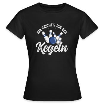 Kegeln Kegler Kegel Kegelclub Kegeltour - Frauen T-Shirt - Schwarz - Vorne - AI Model Female 172 dark (172cm)