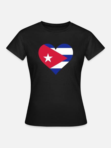 Ein Herz für Kuba - Frauen T-Shirt - Schwarz
