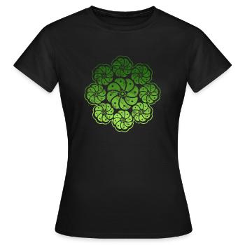 Peyote Cactus Mandala - Women's T-Shirt - black - Front - AI Model Female 172 dark (172cm)