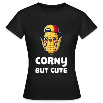 Ringard mais mignon - T-shirt Femme - noir - Devant - AI Model Female 172 dark (172cm)