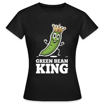 Grüne Bohnen - Frauen T-Shirt - Schwarz - Vorne - AI Model Female 172 dark (172cm)