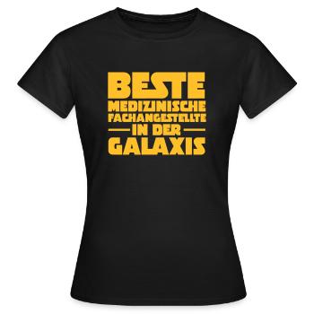 Beste Medizinische Fachangestellte In Der Galaxis - Frauen T-Shirt - Schwarz - Vorne - AI Model Female 172 dark (172cm)