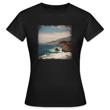 Côte ouest - T-shirt Femme - noir - Devant - AI Model Female 172 dark (172cm)