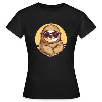 paresse, paresse, paresse, paresse, paresse - T-shirt Femme - noir - Devant - AI Model Female 172 dark (172cm)