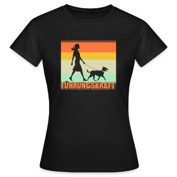 Hundehalterin Geschenkidee Führungskraft Hund Witz - Frauen T-Shirt - Schwarz - Vorne - AI Model Female 172 dark (172cm)