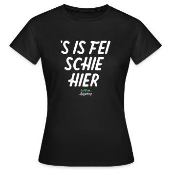 C'est une honte à Arzgebirg - dit Erzgebirge - T-shirt Femme - noir - Devant - AI Model Female 172 dark (172cm)