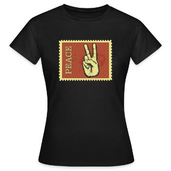 Peace - T-shirt Femme - noir - Devant - AI Model Female 172 dark (172cm)