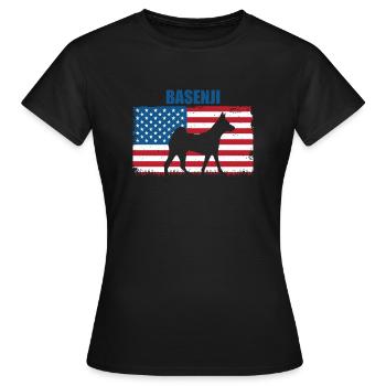 Basenji - Frauen T-Shirt - Schwarz - Vorne - AI Model Female 172 dark (172cm)