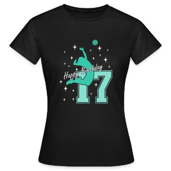 17. Geburtstag Volleyball Volleyballspielerin - Frauen T-Shirt - Schwarz - Vorne - AI Model Female 172 dark (172cm)