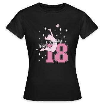 18. Geburtstag Volleyball Volleyballspielerin - Frauen T-Shirt - Schwarz - Vorne - AI Model Female 172 dark (172cm)