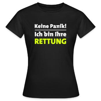 Rettung - Frauen T-Shirt - Schwarz - Vorne - AI Model Female 172 dark (172cm)