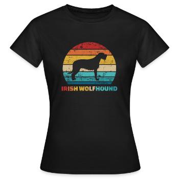 Irischer Wolfshund - Frauen T-Shirt - Schwarz - Vorne - AI Model Female 172 dark (172cm)