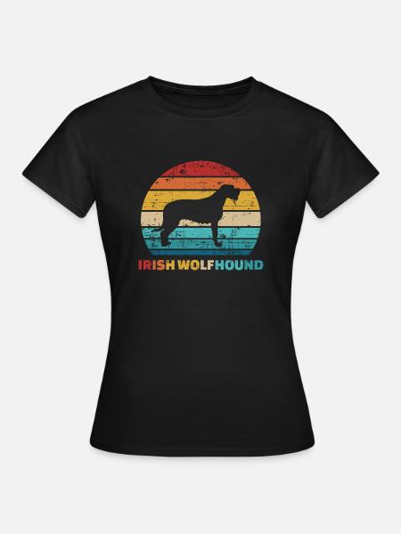 Irischer Wolfshund - Frauen T-Shirt - Schwarz