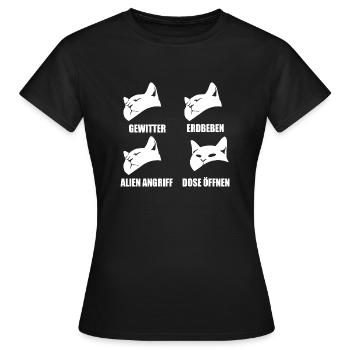 Katze - selektive Wahrnehmung - Spruch - Frauen T-Shirt - Schwarz - Vorne - AI Model Female 172 dark (172cm)